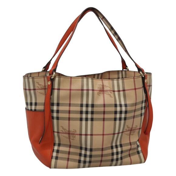 Burberry Nova Check Tote Bag Pvc Beige - Picture 1 of 16